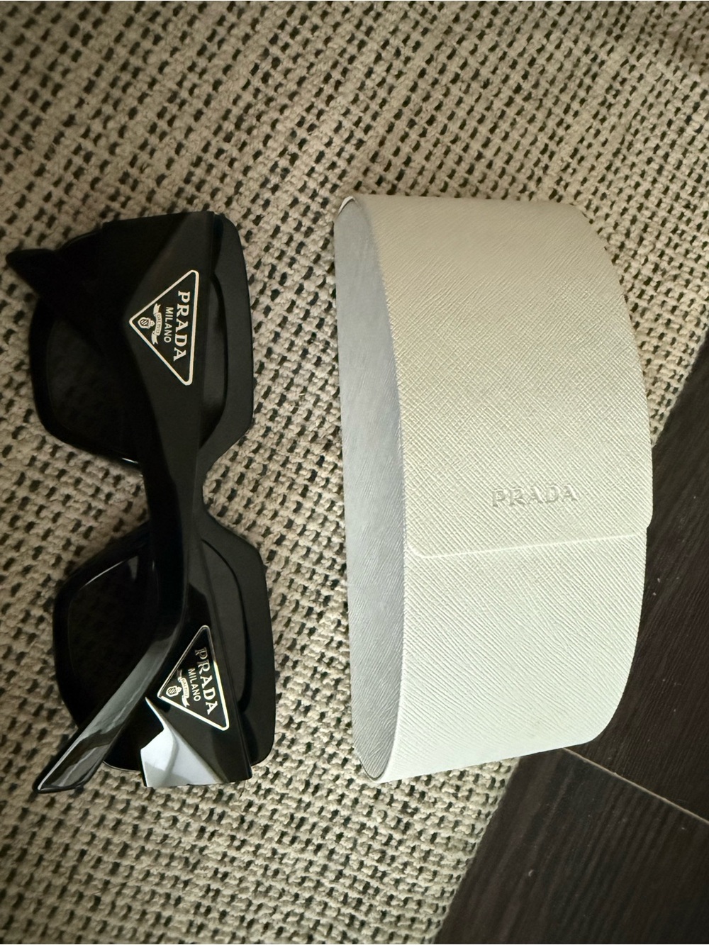 Prada Black Sunglasses with White Case